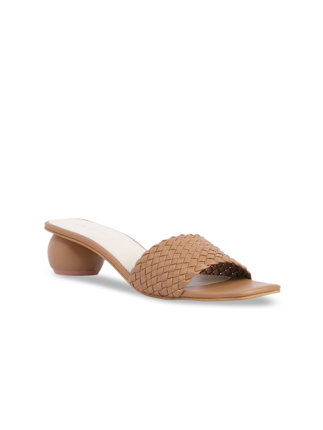 

ERIDANI Women Beige Woven Design Sandals