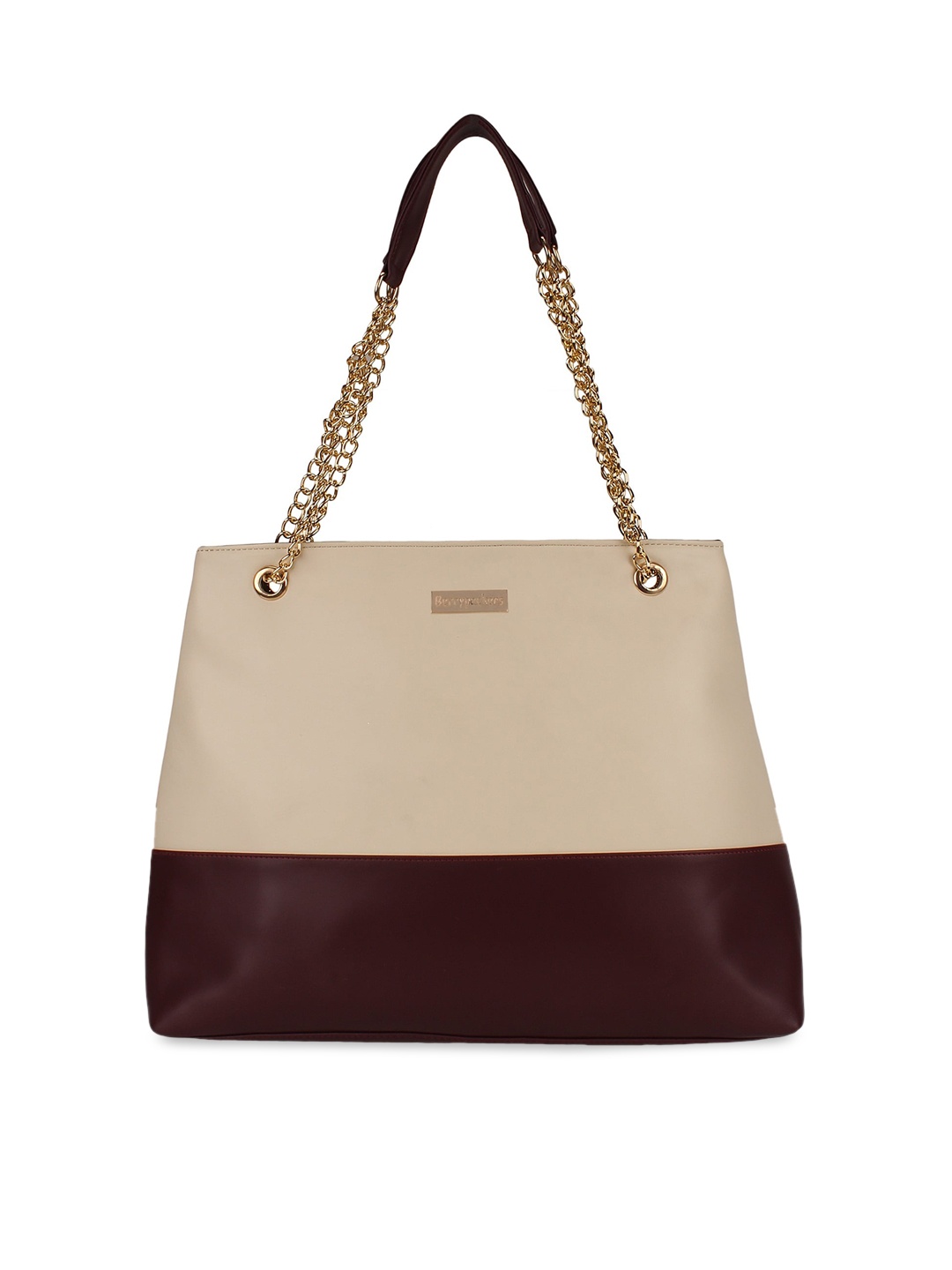

Berrypeckers Beige & Maroon Colourblocked Shoulder Bag