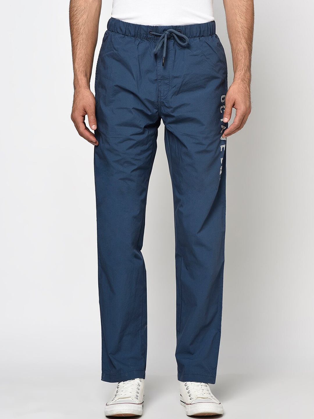 

Octave Men Blue Solid Cotton Track Pants