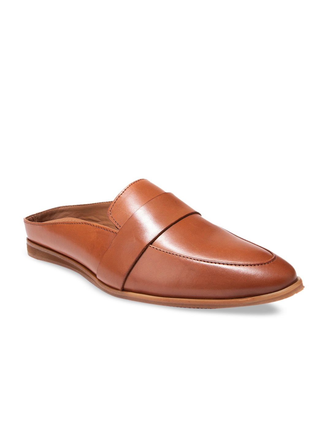 

dmodot Men Tan Leather Mules