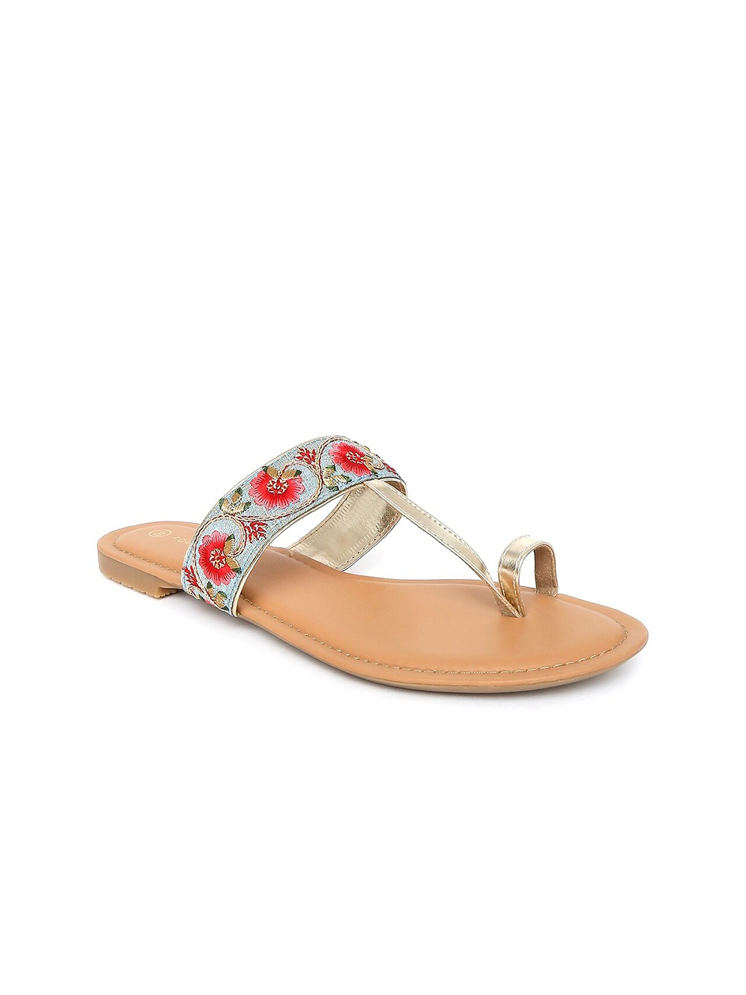 

Forever Glam by Pantaloons Women Blue Ethnic One Toe Flats