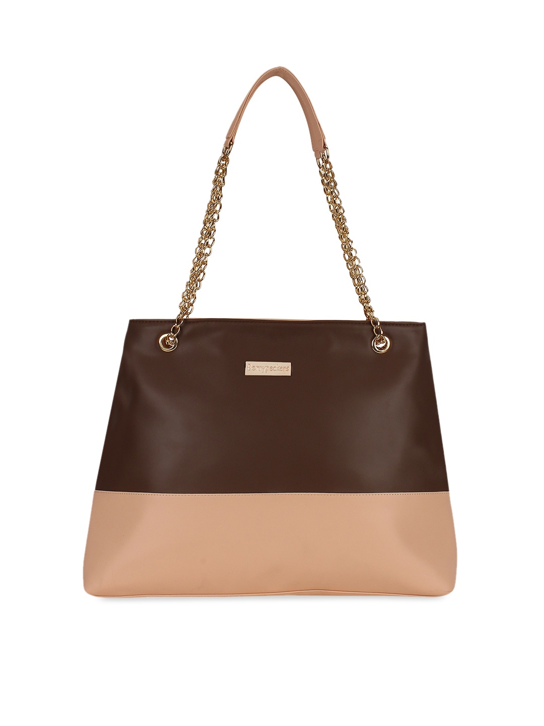 

Berrypeckers Brown & Pink Colourblocked Shoulder Bag