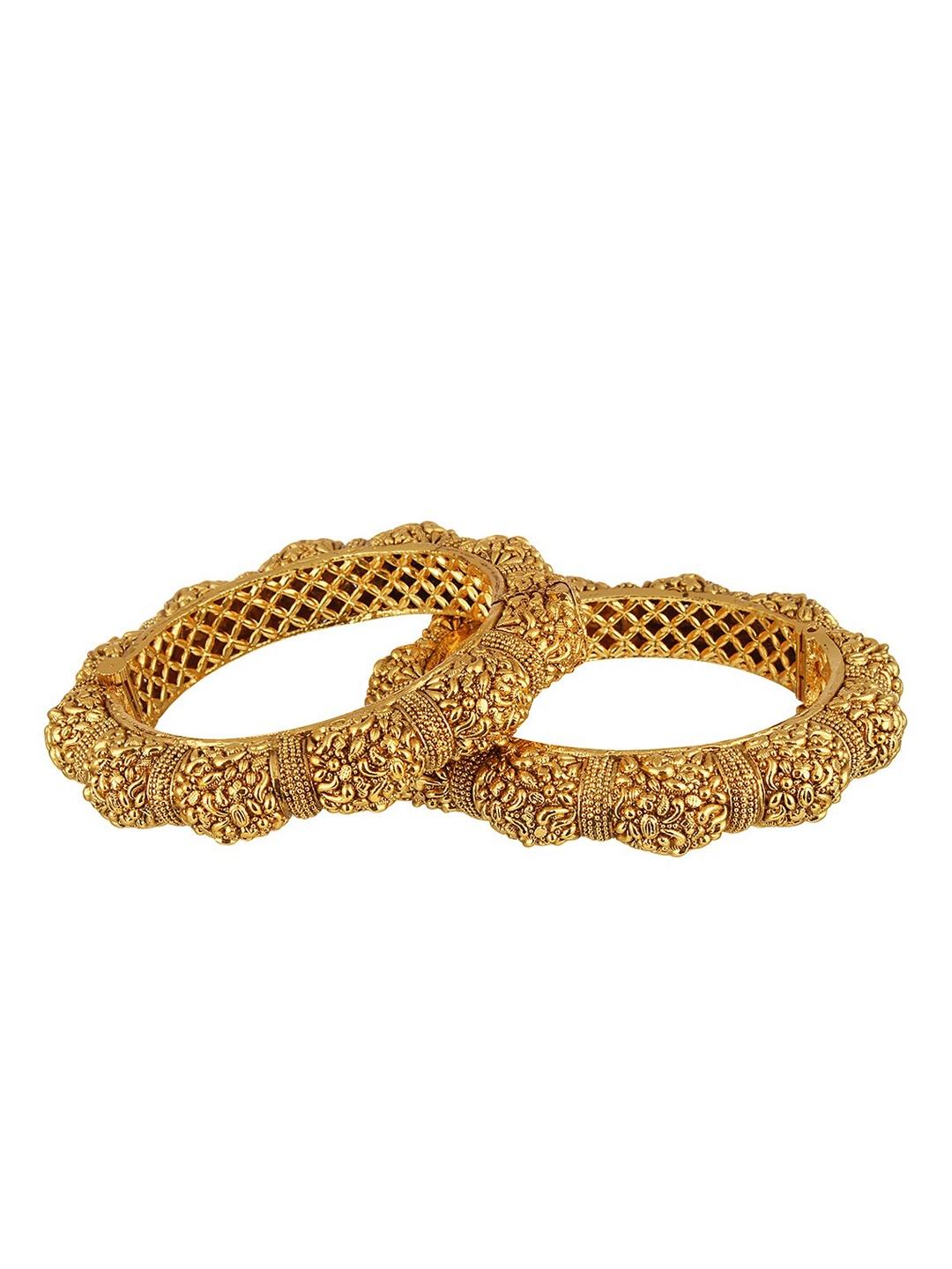 

Adwitiya Collection Set Of 2 24CT Gold-Plated Handcrafted Bangles