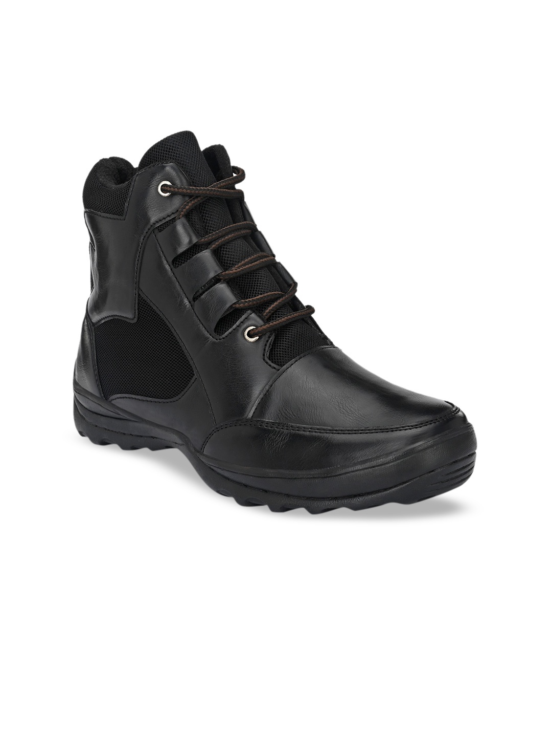 

El Paso Men Black Mid Top Hiking Flat Boots