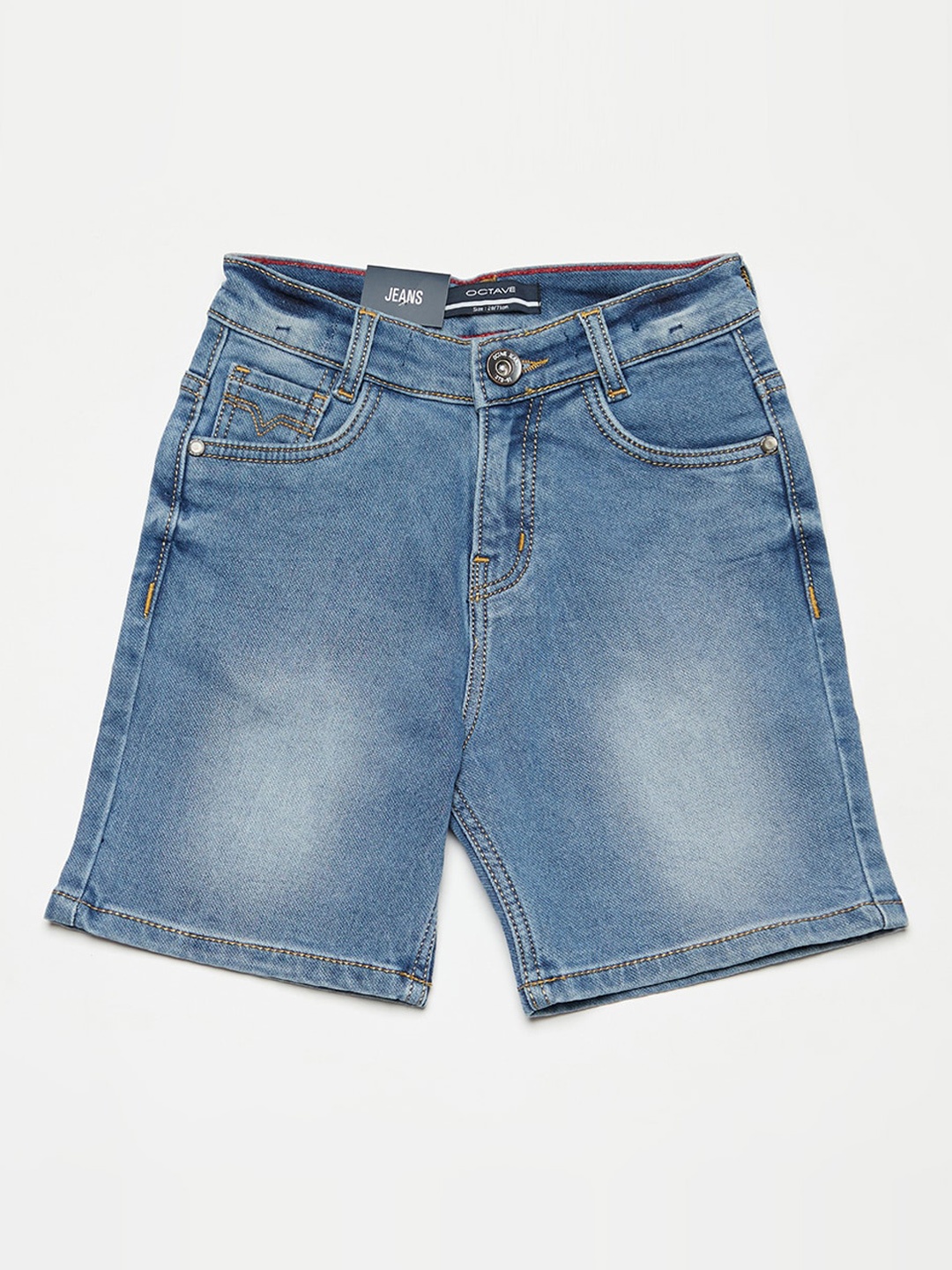 

Octave Boys Blue Washed Regular Fit Denim Shorts
