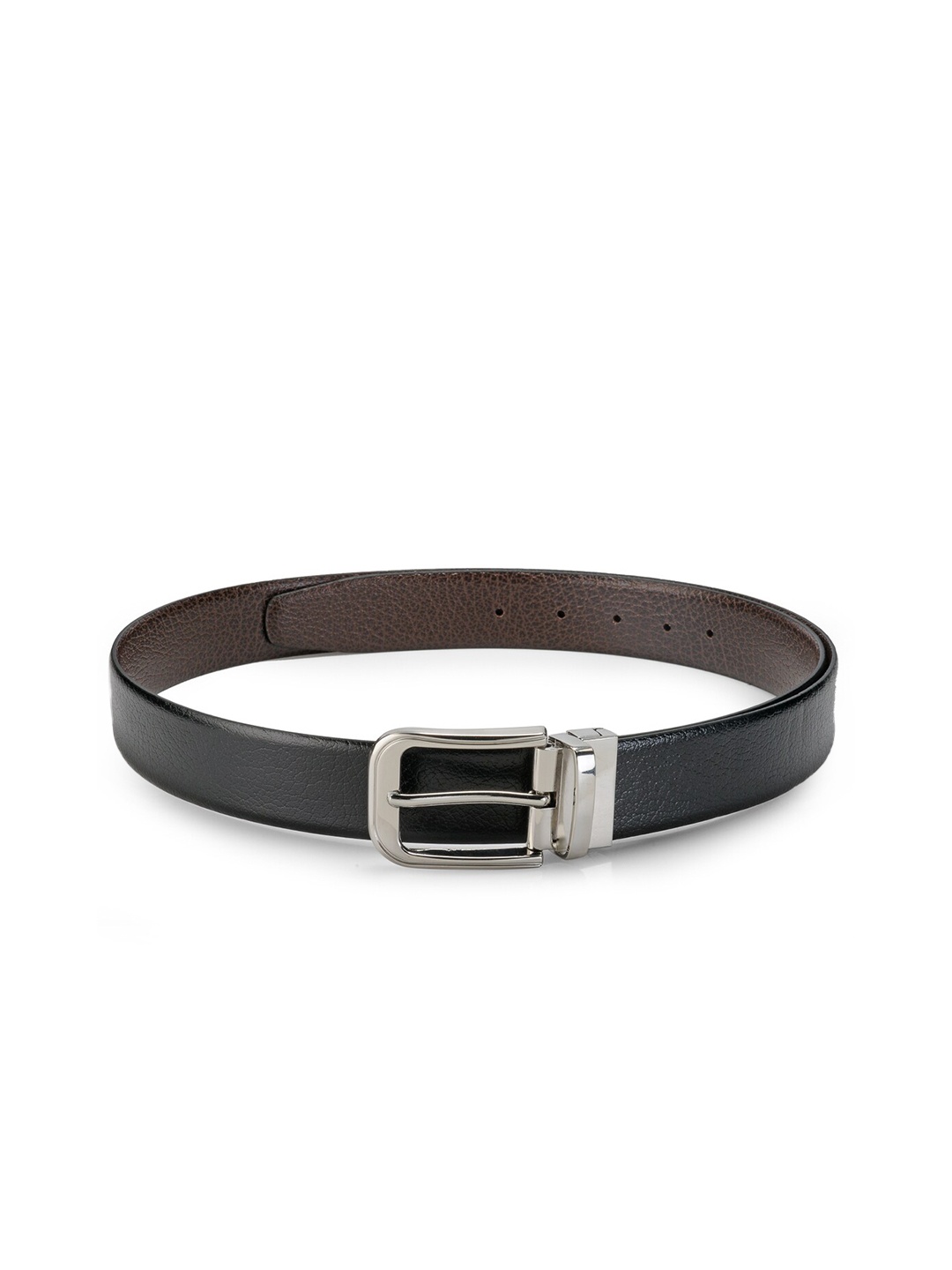 

Teakwood Leathers Men Black Textured Belts