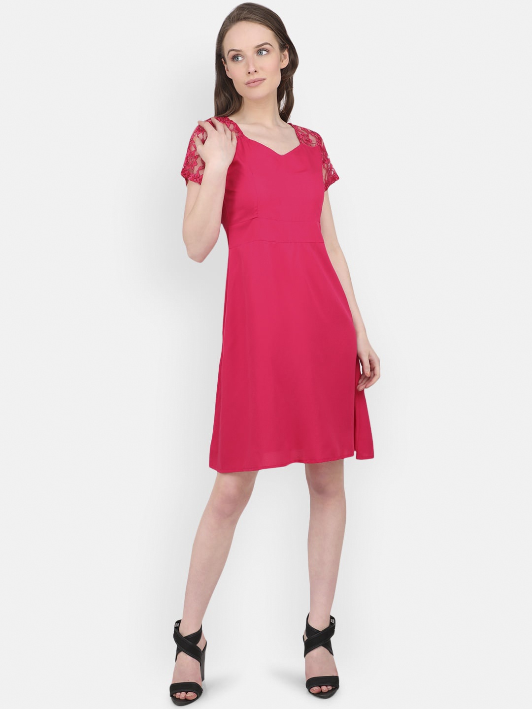 

MARC LOUIS Pink A-Line Dress