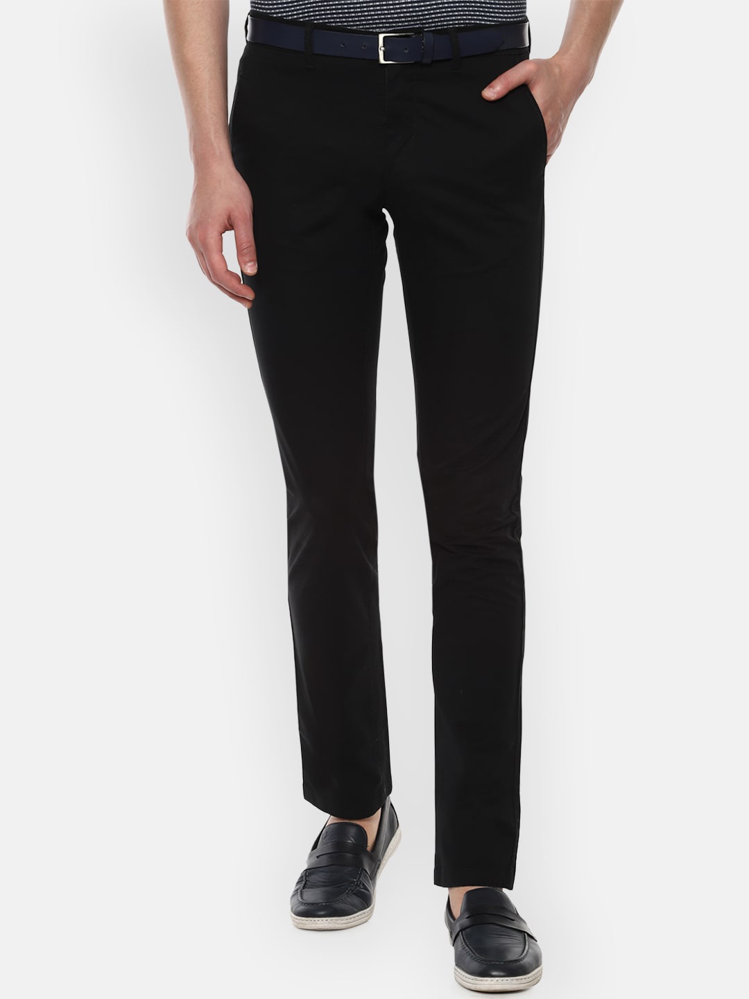 

Van Heusen Sport Men Black Slim Fit Regular Trousers