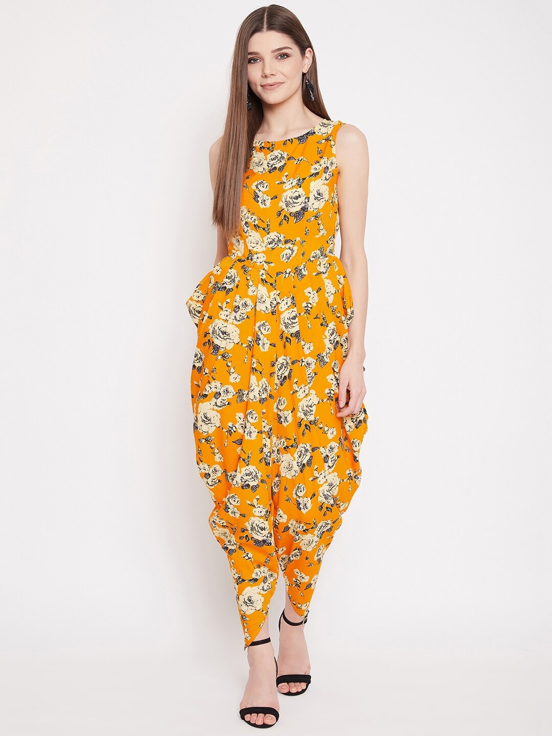 

Uptownie Lite Women Dhoti Jumpsuit, Yellow