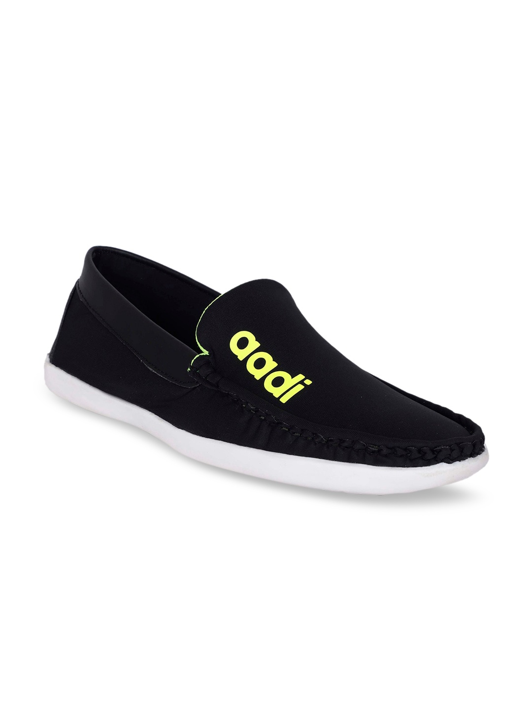 aadi Men vy Blue & Fluorescent Green Sneakers, Navy blue