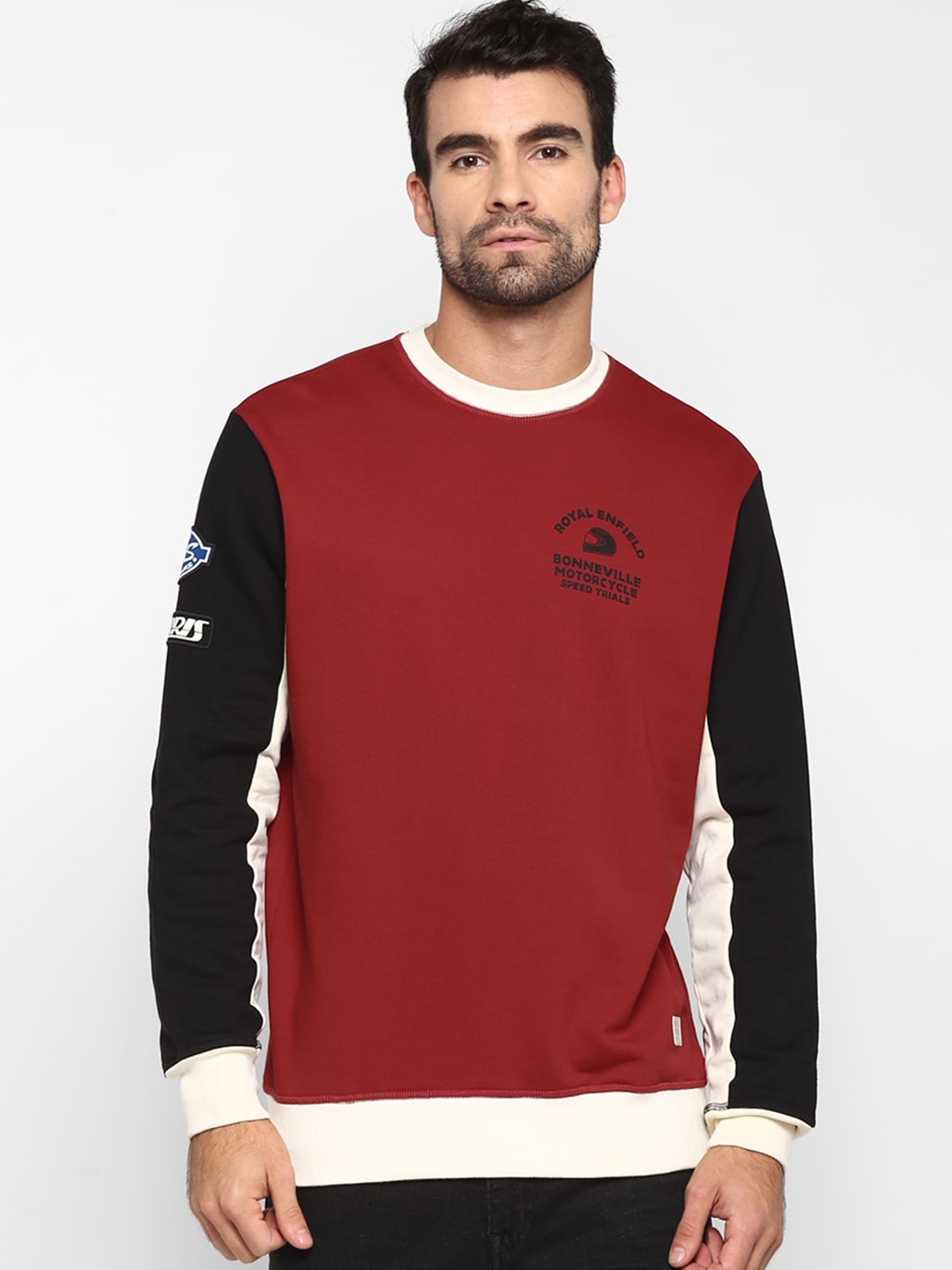 

Royal Enfield Men Red Printed Sweatshirt