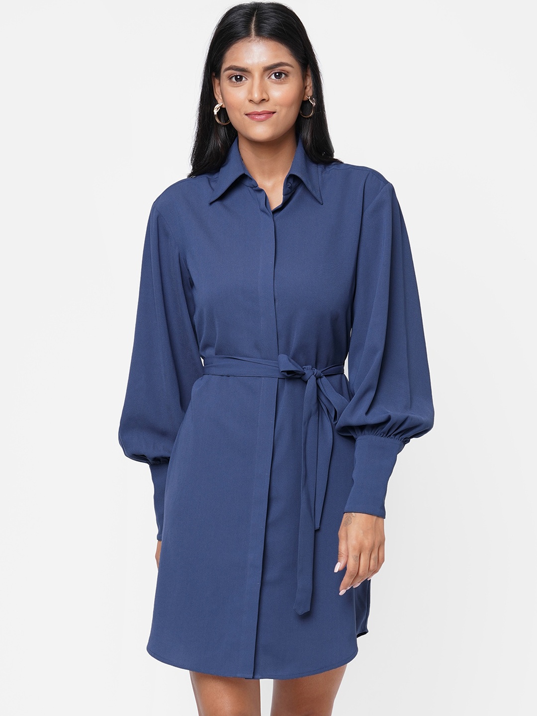 

20Dress Blue Back At It Again Shirt Dress