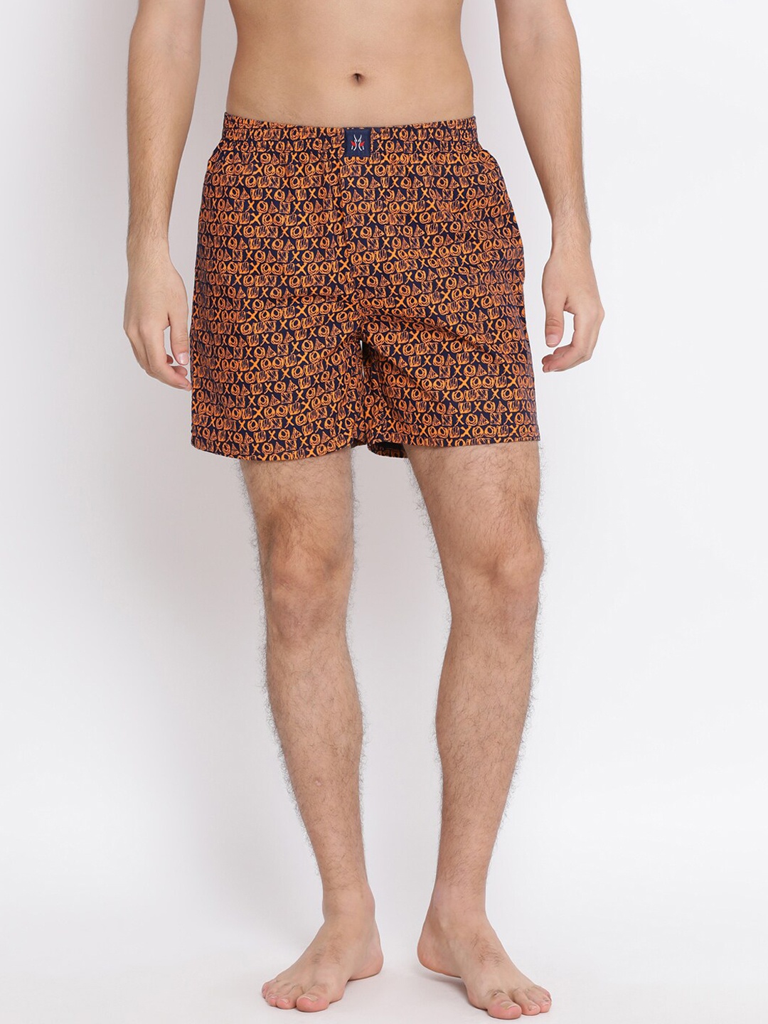 

Crimsoune Club Men Black & Yellow Printed Pure Cotton Boxers BX4090-3