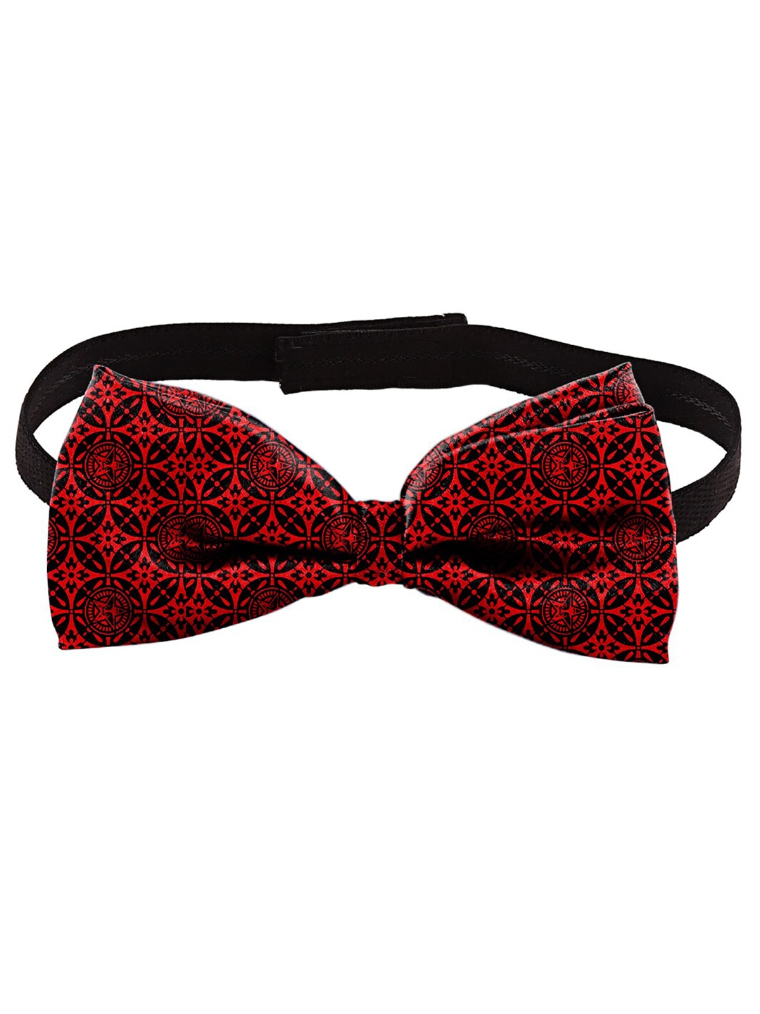 

Blacksmith Red & Black Printed Bow Tie