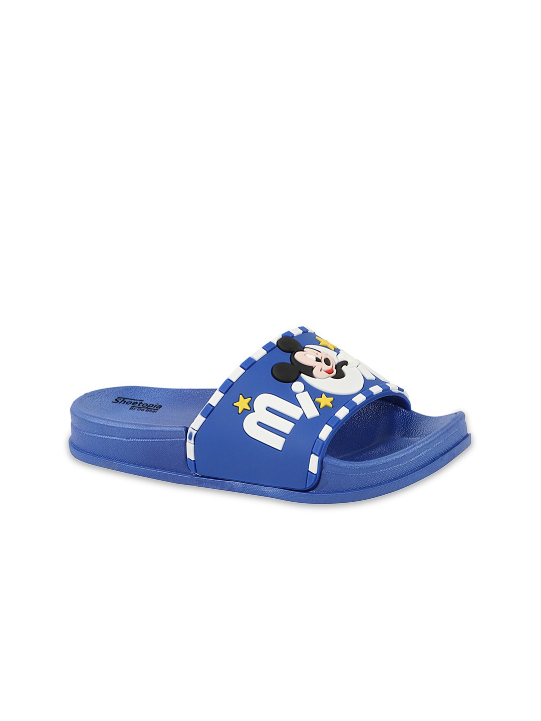 

Shoetopia Girls Blue & White Mickey Mouse Printed Sliders