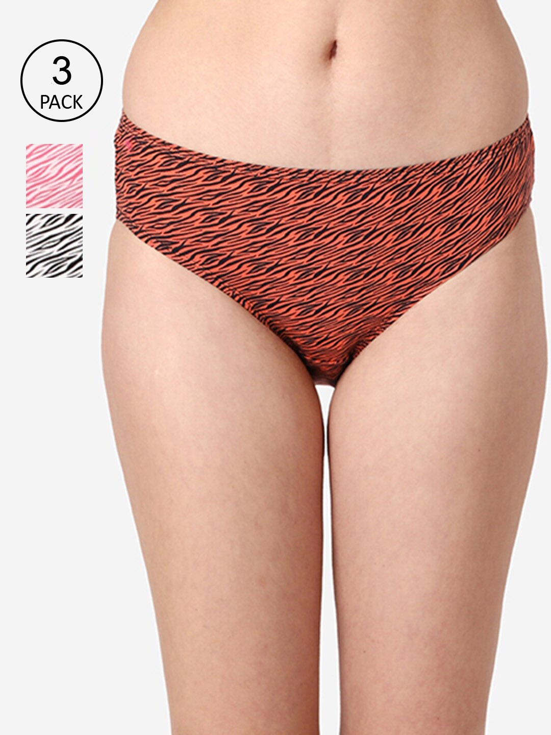 

Vami Women Pack Of 3 Assorted Cotton Hipster Briefs VM12002