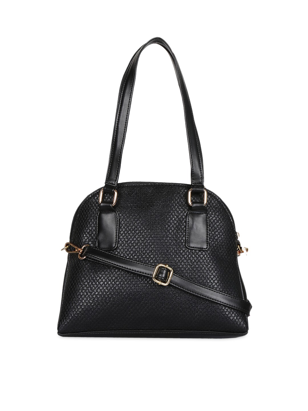 

Berrypeckers Black Textured Shoulder Bag