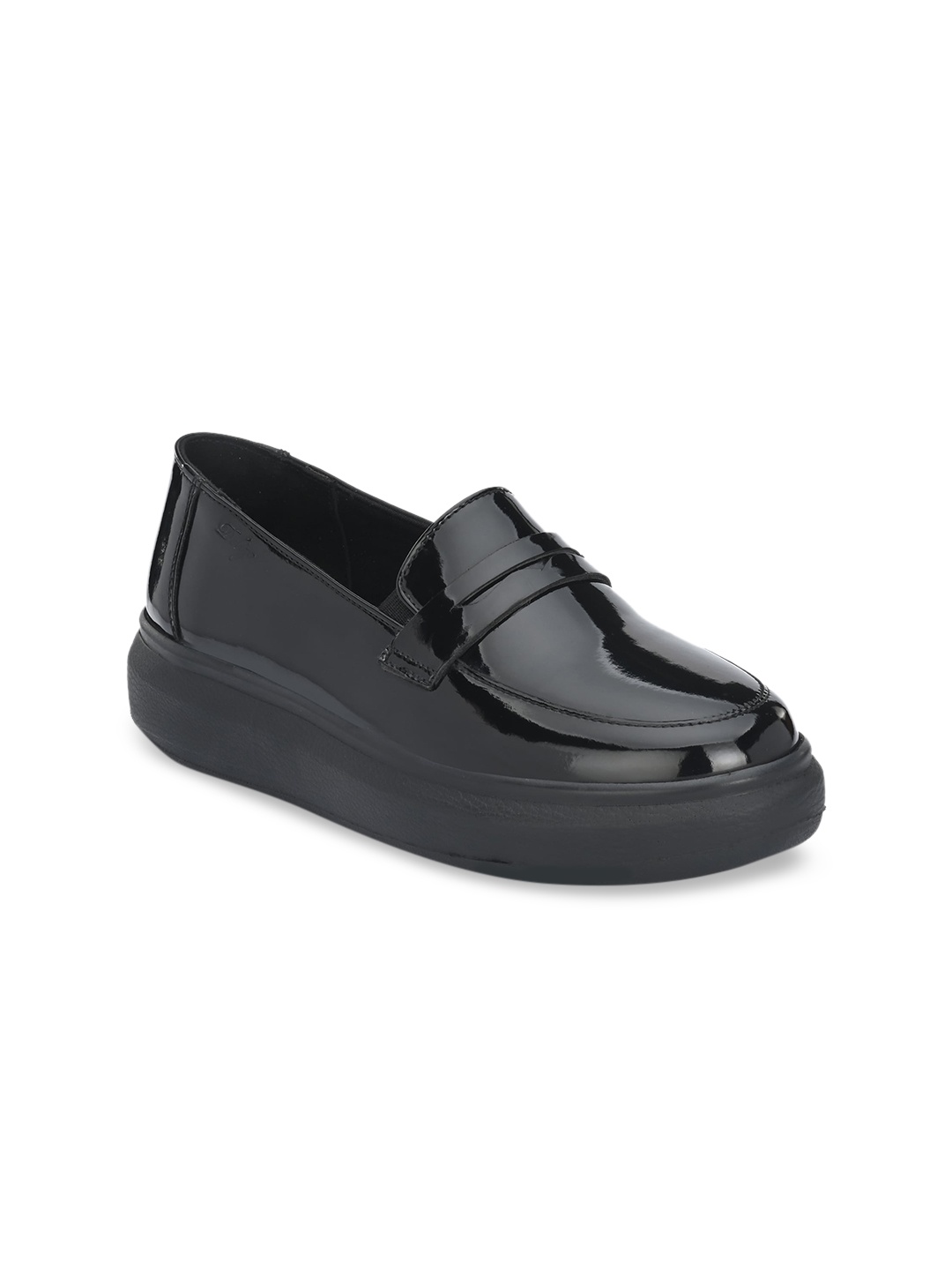 Delize Women Black Slip-On Sneakers