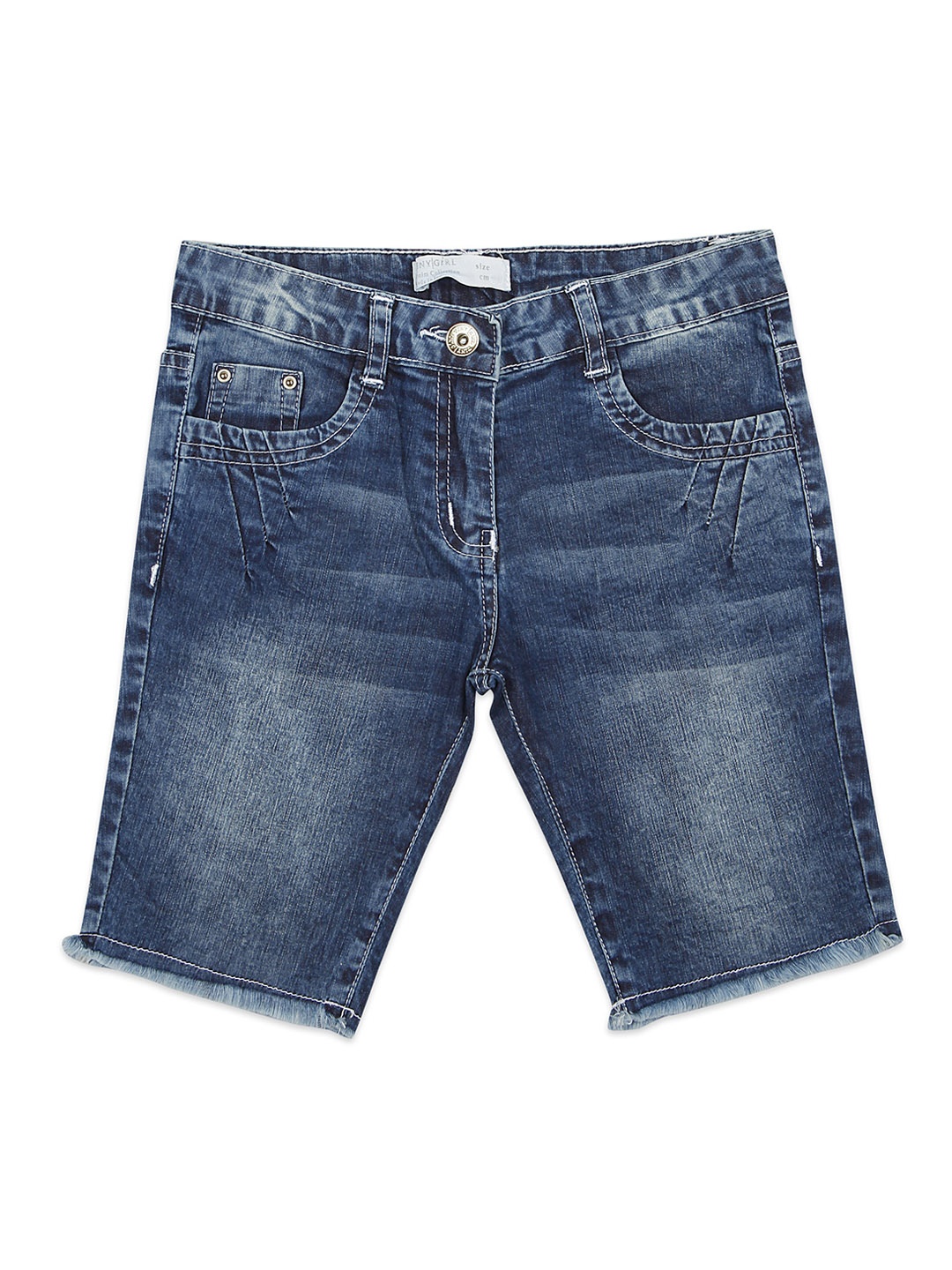 

Tiny Girl Blue Washed Regular Fit Paddle Denim Shorts