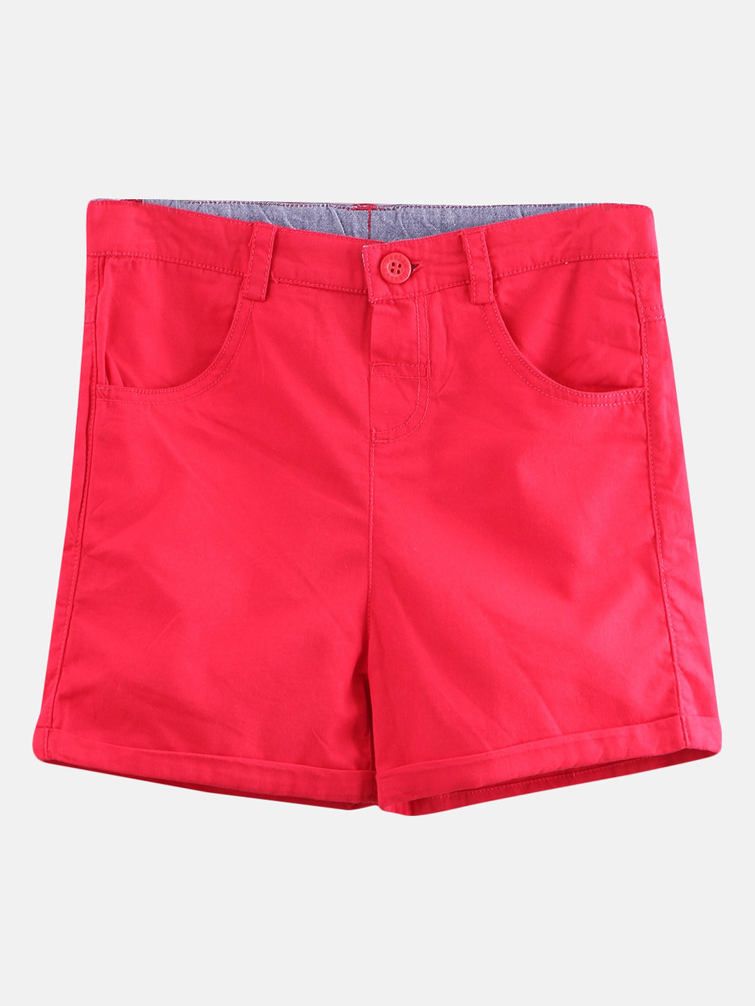 

Beebay Boys Red Solid Regular Fit Shorts