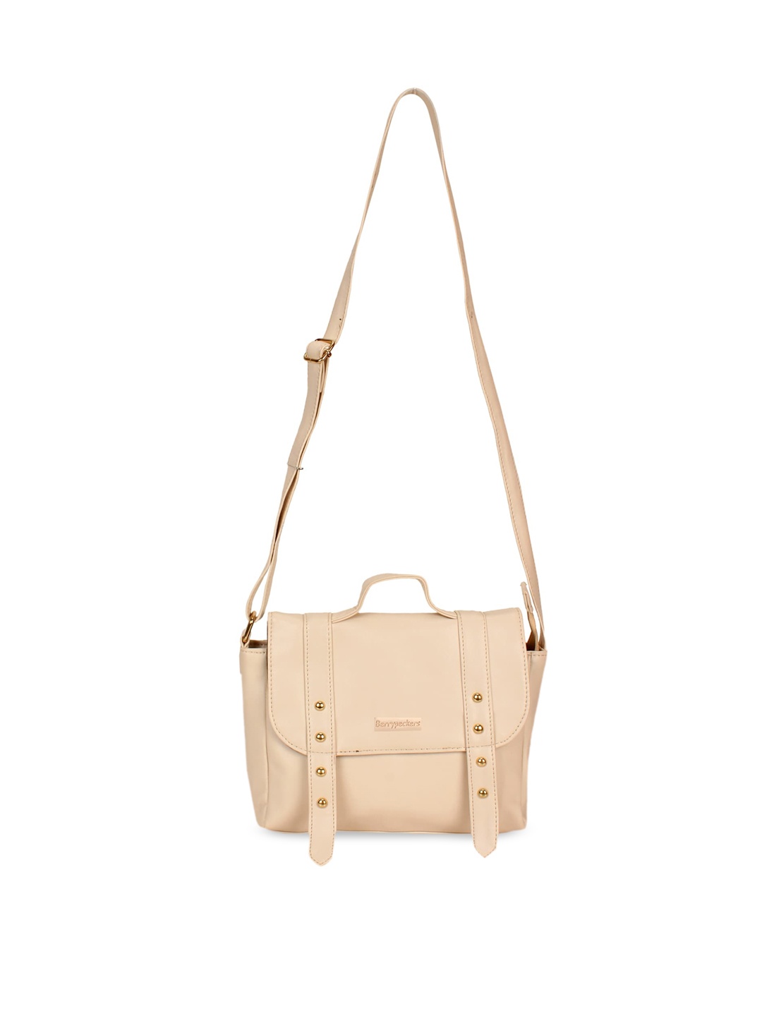 

Berrypeckers Cream-Coloured Solid Satchel