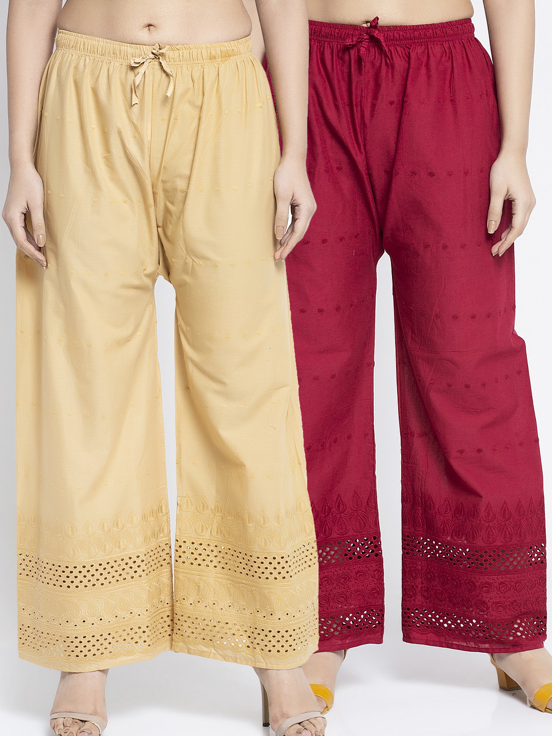 

GRACIT Women Beige Printed