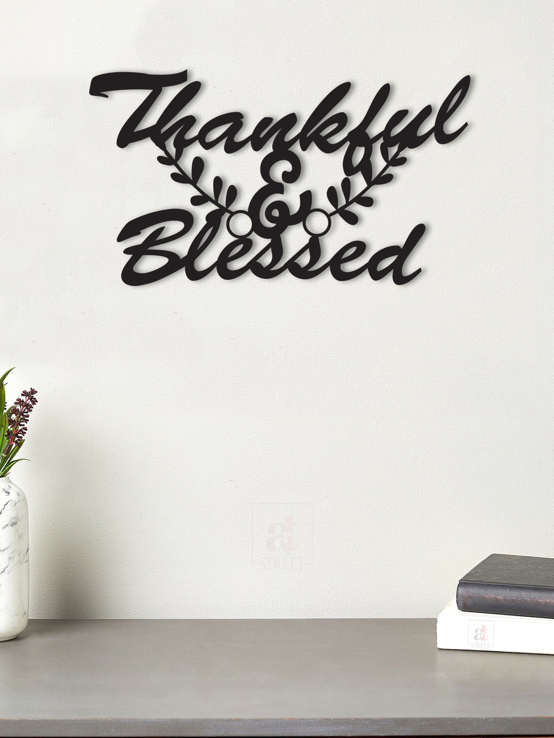 

Art Street Black Thankful & Blessed Wooden Wall Decor