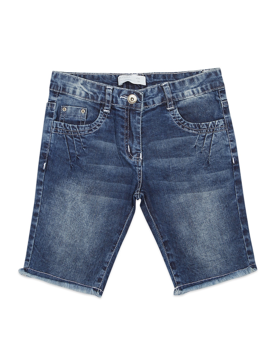 

Tiny Girl Blue Washed Regular Fit Paddle Denim Shorts