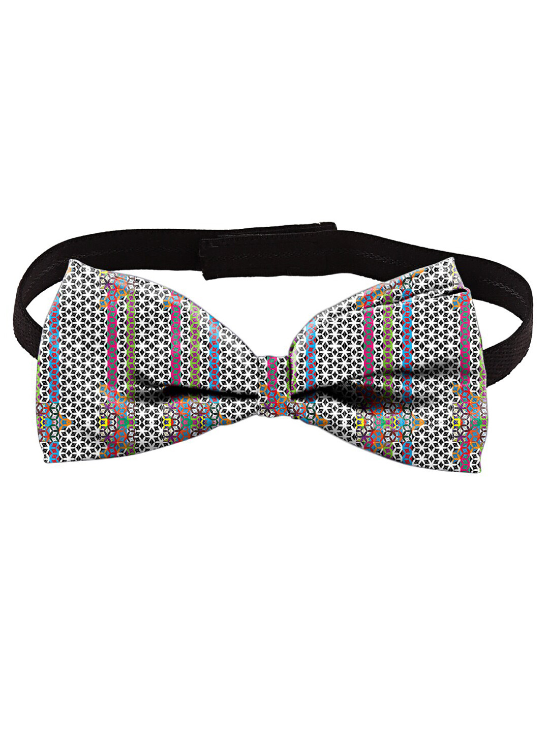 

Blacksmith White & Pink Printed Bow Tie