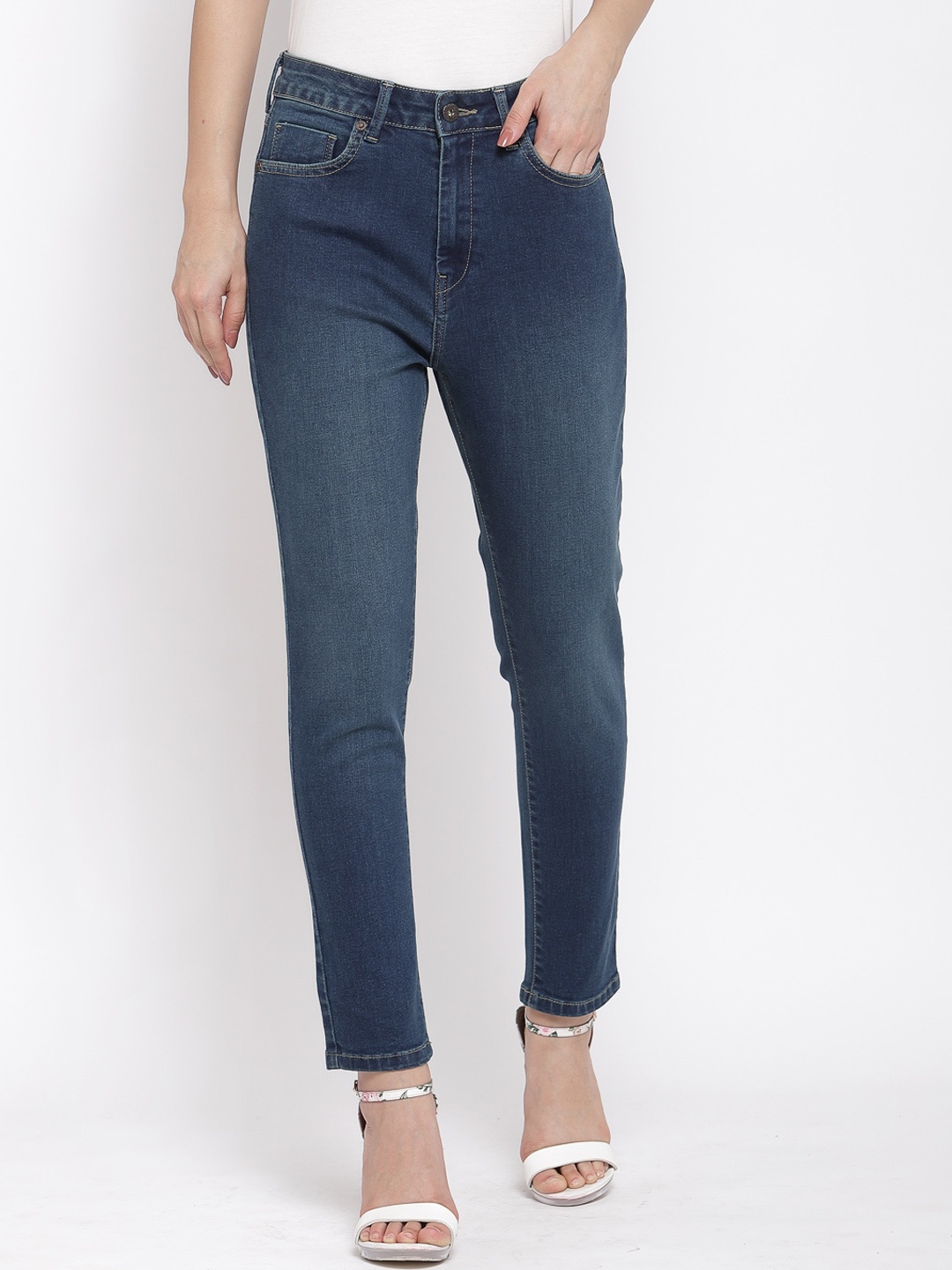 

Pepe Jeans Women Blue Skinny Fit High-Rise Light Fade Stretchable Jeans
