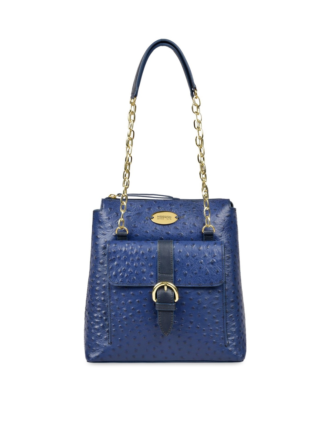 

Hidesign Blue Textured Shoulder Bag
