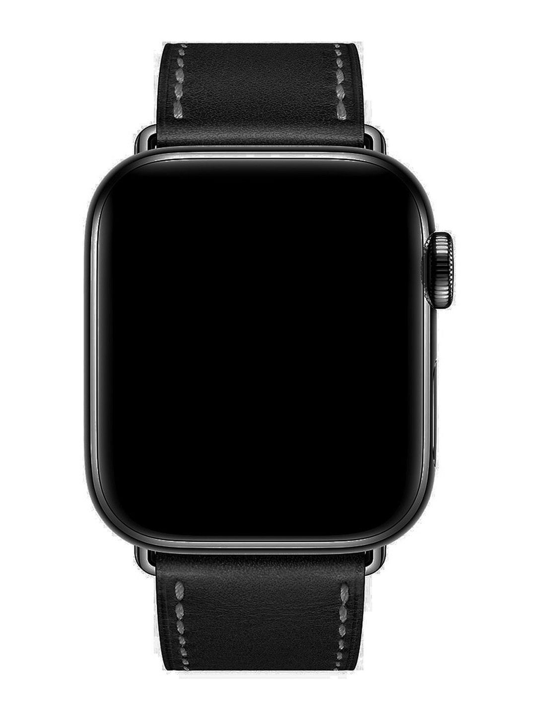 

macmerise Bold-Black Leather Apple Watch Band, Multi