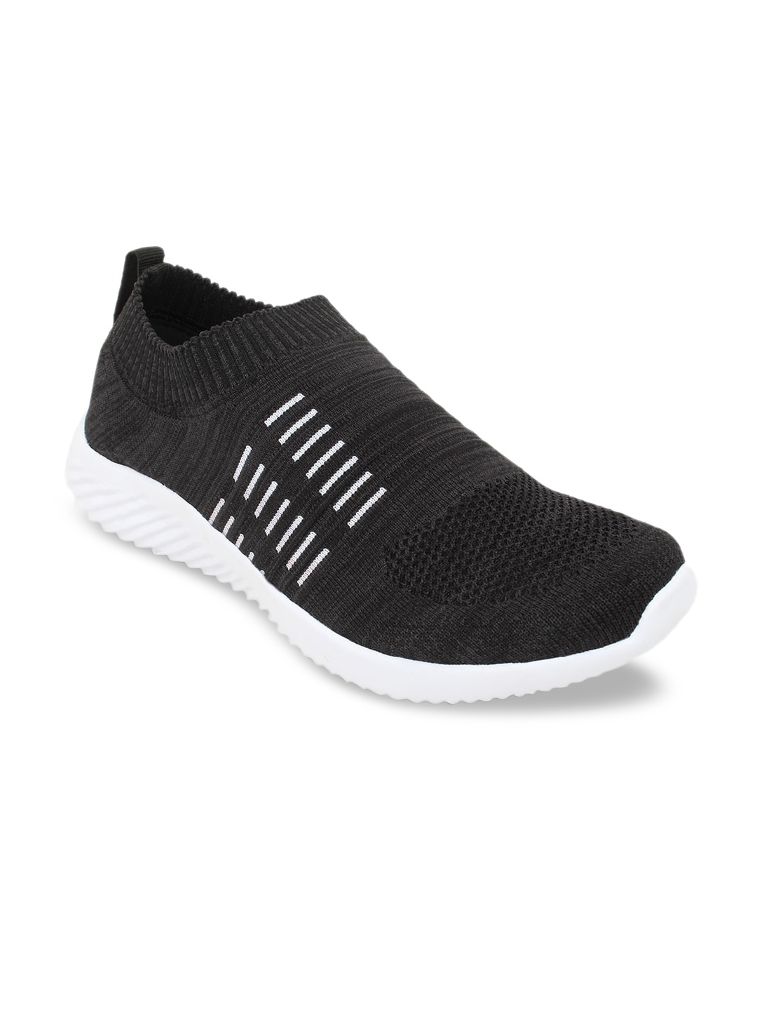 

Champs Men Black Woven Design Slip-On Sneakers