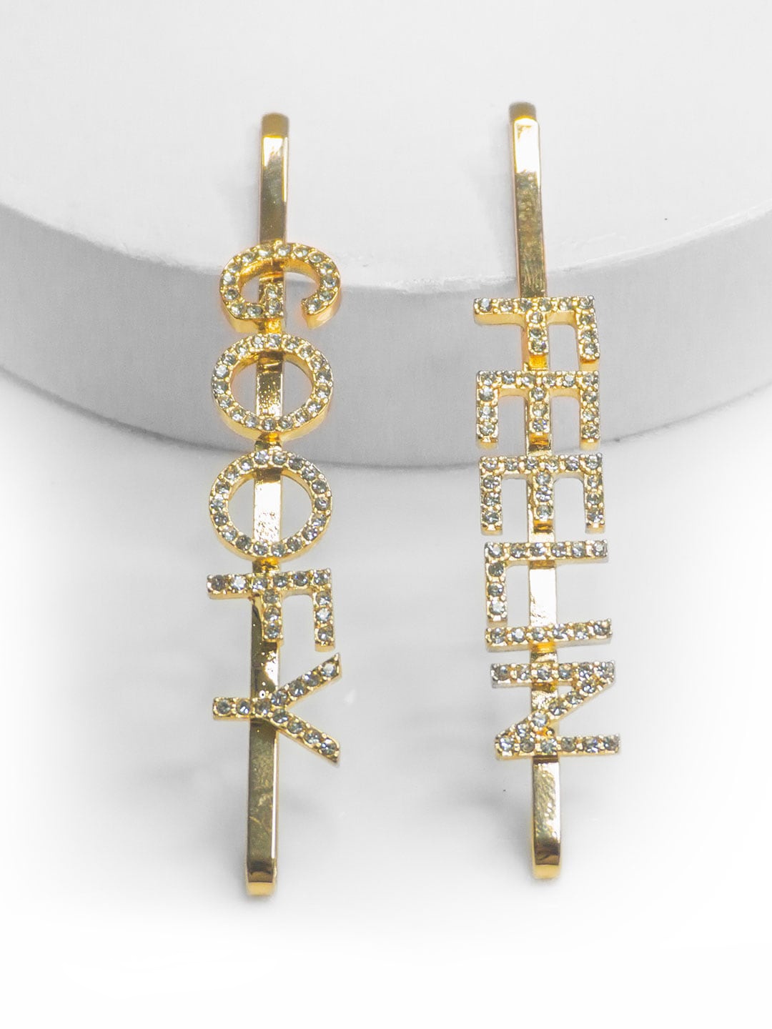 

HAIR DRAMA CO. HDC X Disney Set Of 2 Goofy Crystal Pins, Gold