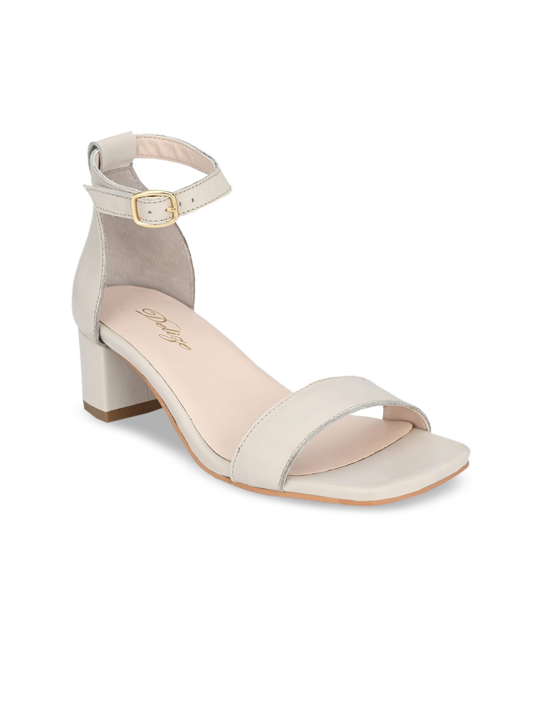 

Delize Women Off-White Solid Sandals