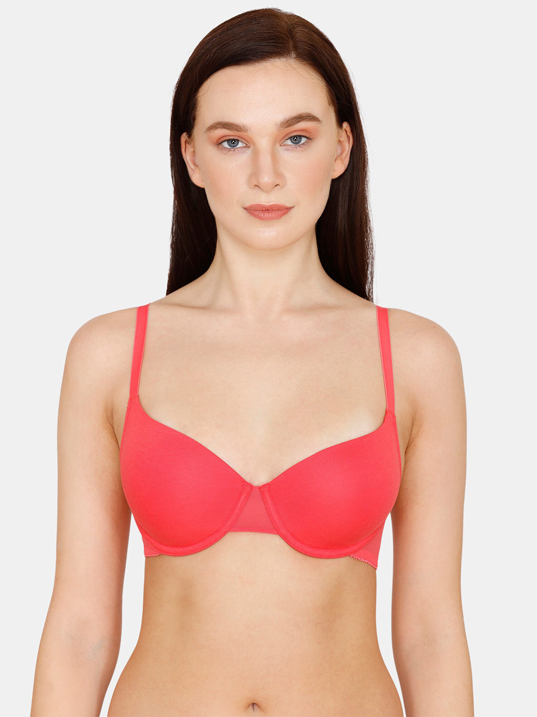 

Zivame Pink Solid Underwired Lightly Padded T-shirt Bra