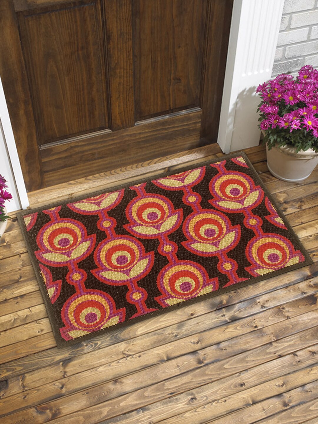 

BIANCA Purple & Red Digital Printed Patterned Tough-Thin Anti-Skid Doormat