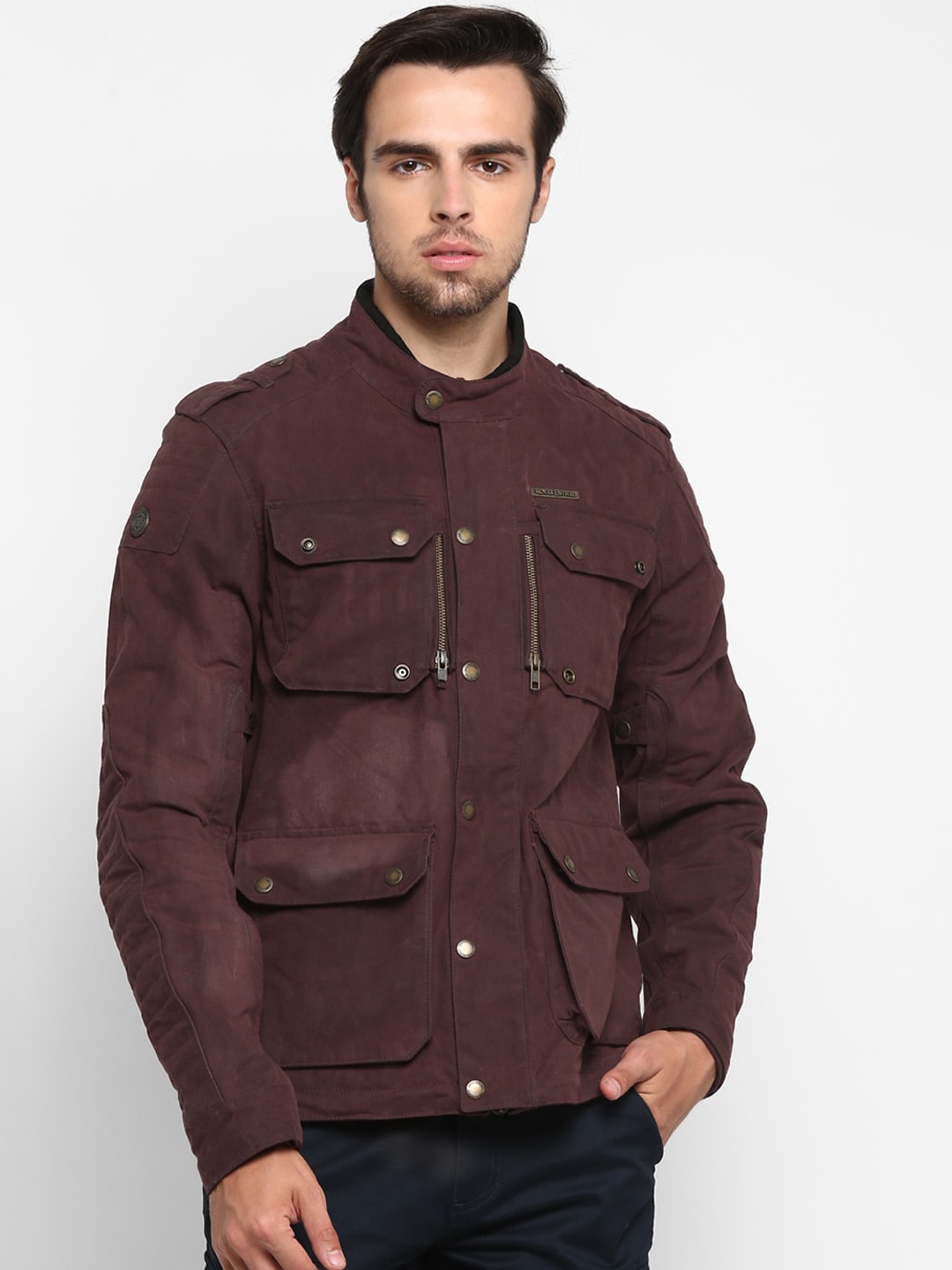 

Royal Enfield Men Red Biker Jacket