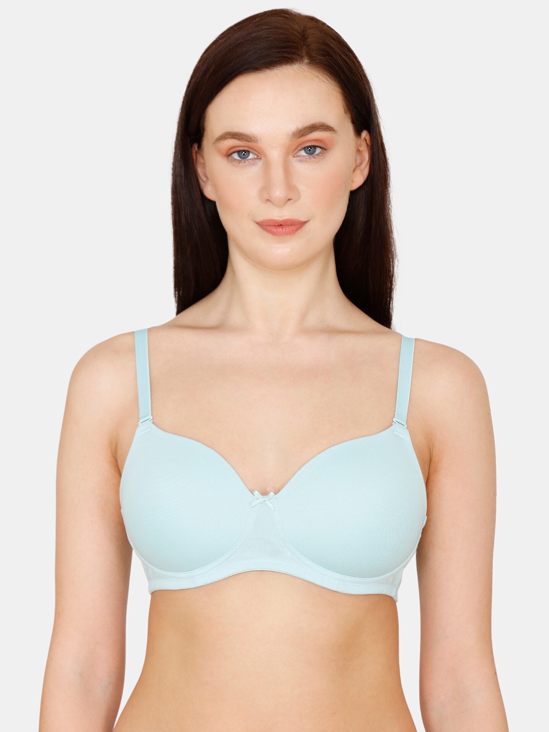 

Zivame Blue Solid Non-Wired Lightly Padded T-shirt Bra ZI1137COREPBLUE
