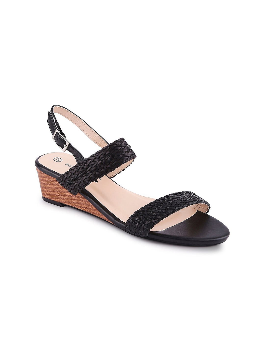 

Forever Glam by Pantaloons Women Black Woven Design Sandals
