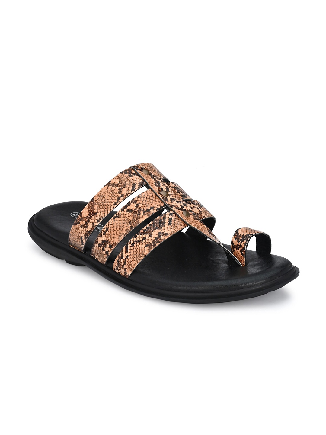 

Delize Men Brown Leather Comfort Sandal
