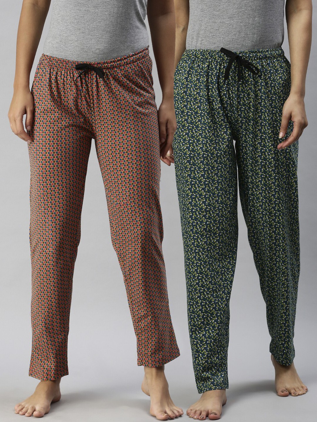 

Pack of 2 Printed Cotton Pyjamas, Mustard