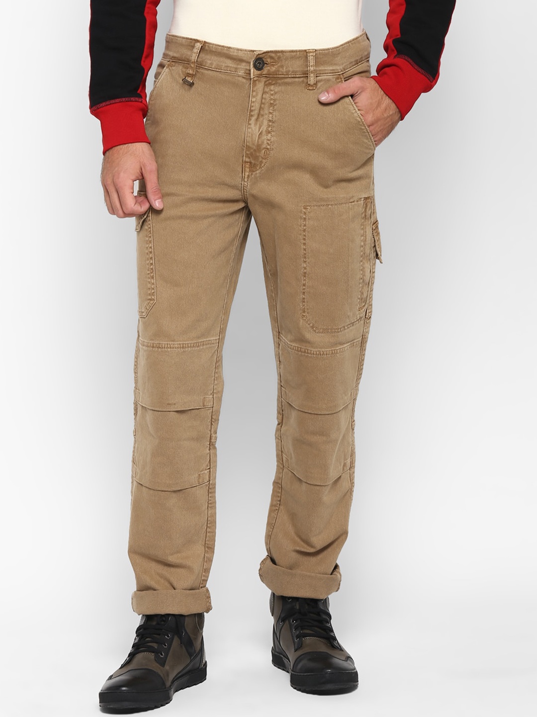 

Royal Enfield Men Khaki Cargos Trousers