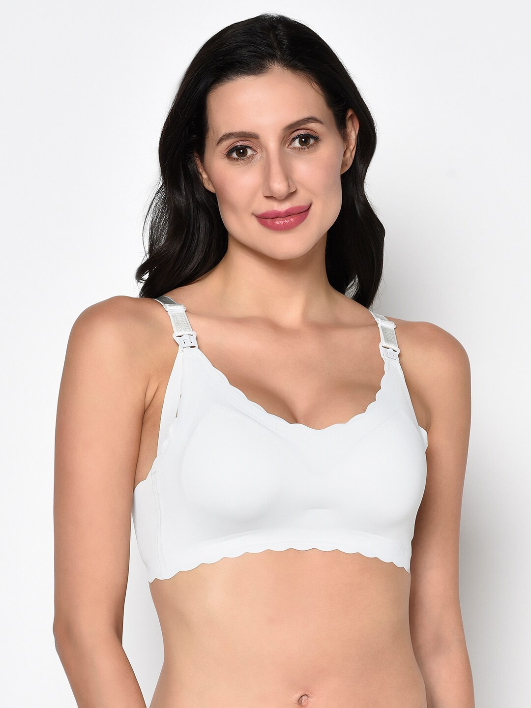 

MAMMA PRESTO Off-White Non-Wired Lightly Padded Maternity Nursing Bra MPF-34 GREY-C21