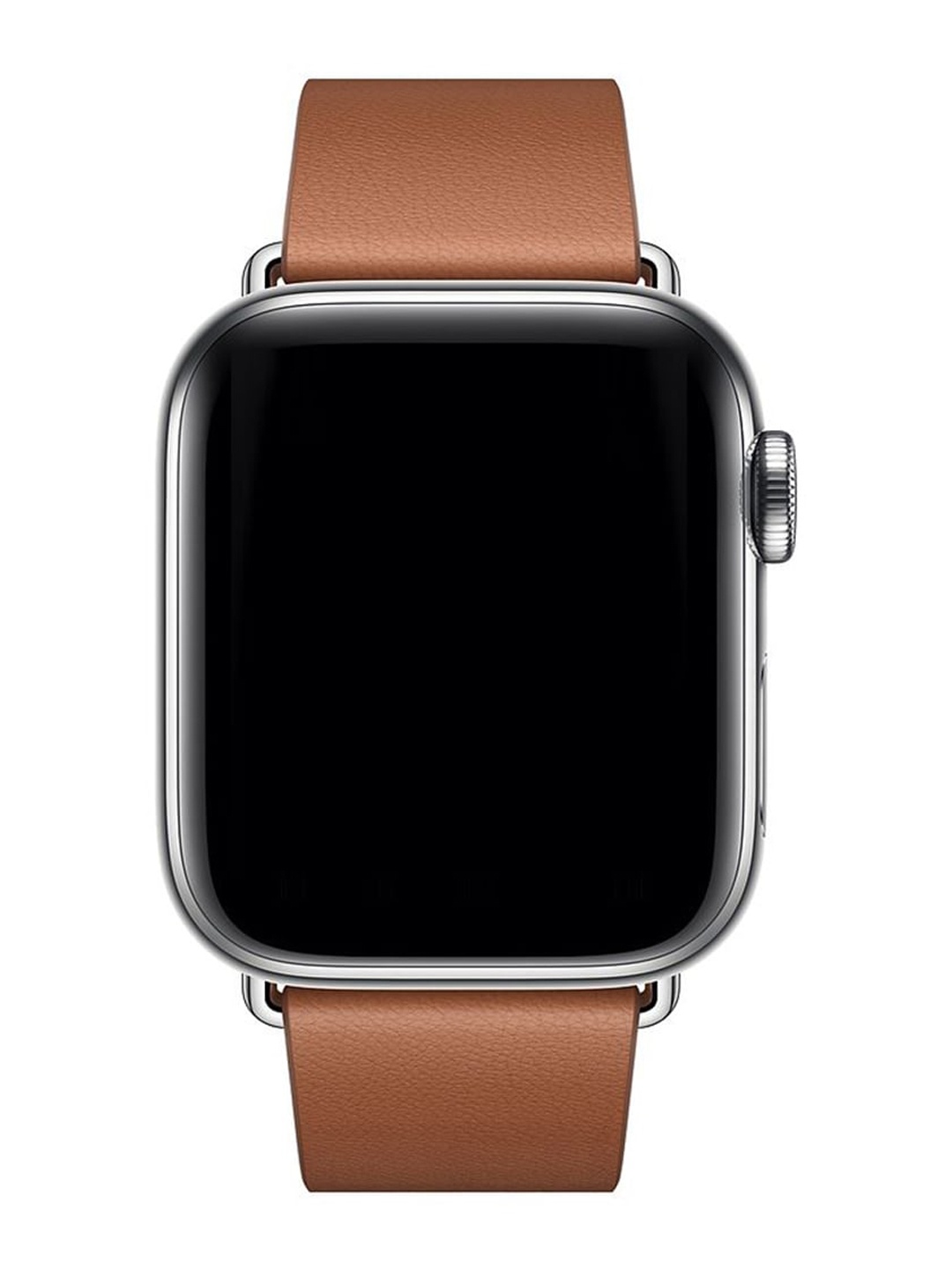 

macmerise Brown Leather Modern Buckle Saddle Apple Watch Band