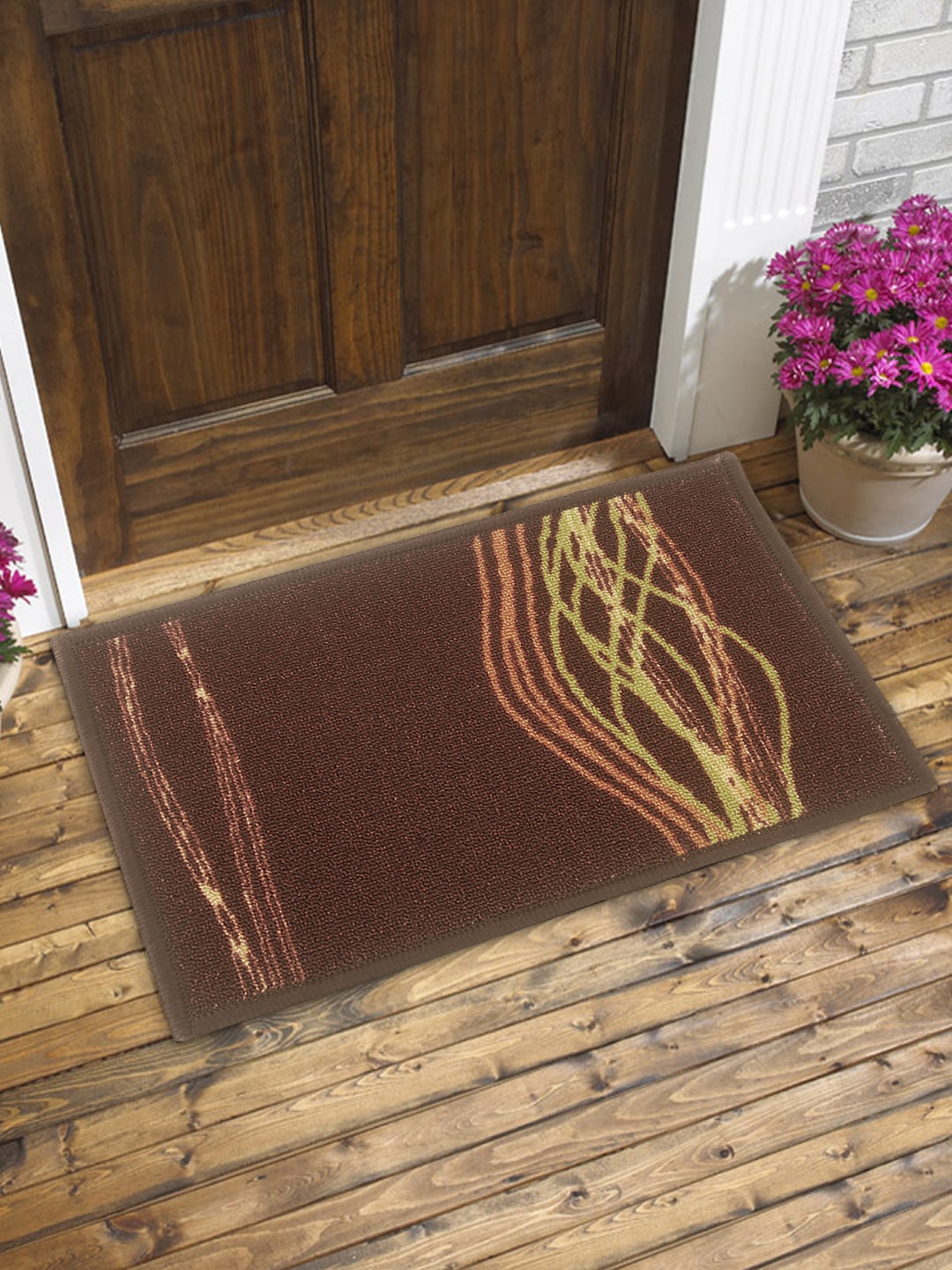 

BIANCA Brown & Orange Digital Printed Tough-Thin Anti-Skid Door Mat