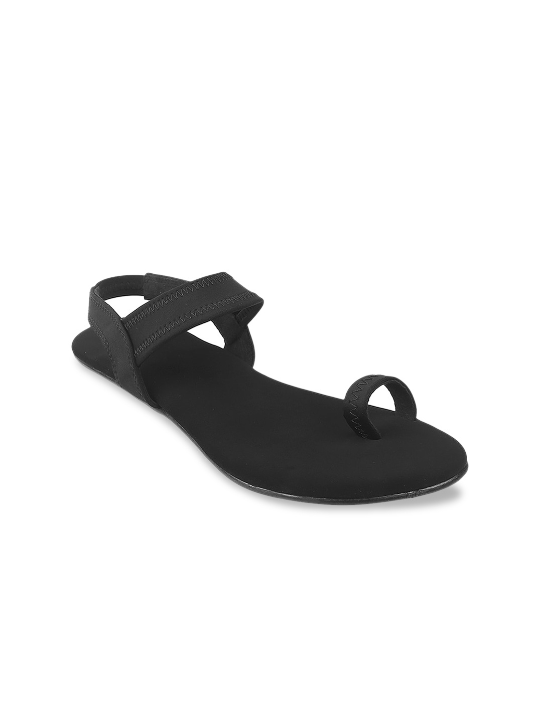 

Metro Women Black Solid One Toe Flats