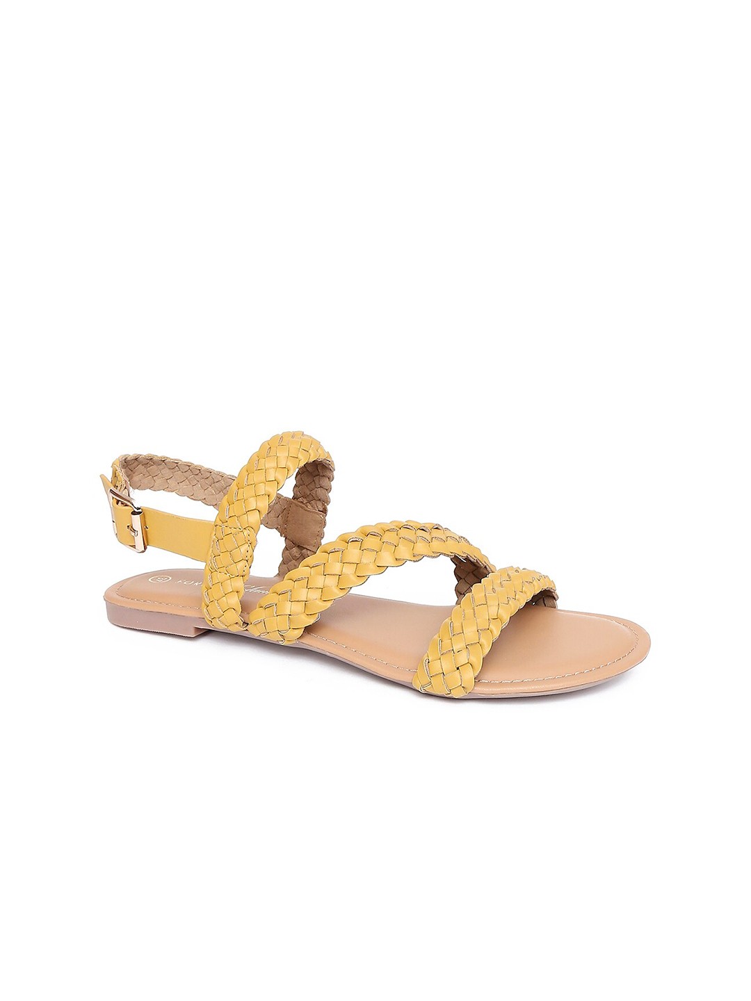 

Forever Glam by Pantaloons Women Mustard Flats Open Toe Flats
