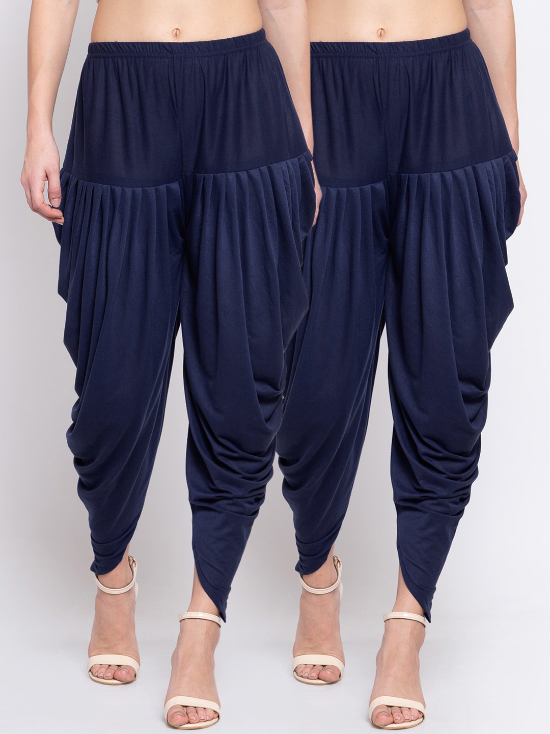 

Klothe Women Set of 2 Blue Solid Dhoti Salwar