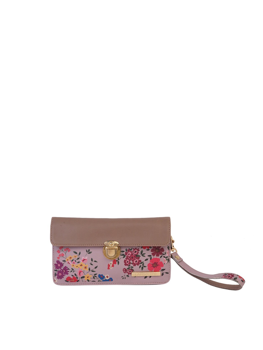 

Lapis O Lupo Mauve & Pink Printed Foldover Clutch